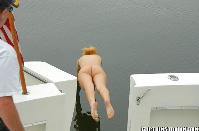 Amateur intercourse on the boat featuring a blonde teen